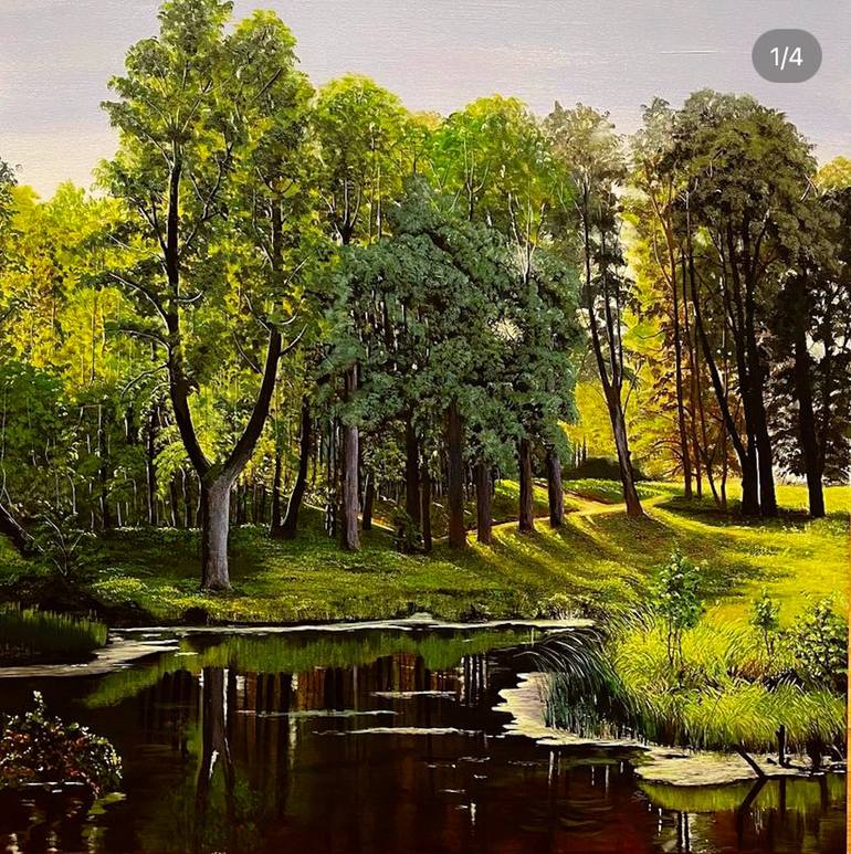 Recreation Ivan Shishkin -In the Park Painting by Elahe Jalili