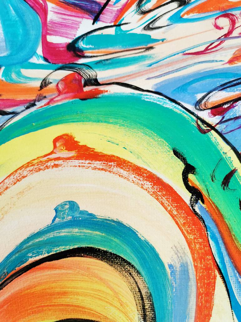 Original Abstract Expressionism Erotic Painting by Auguli Hesheli