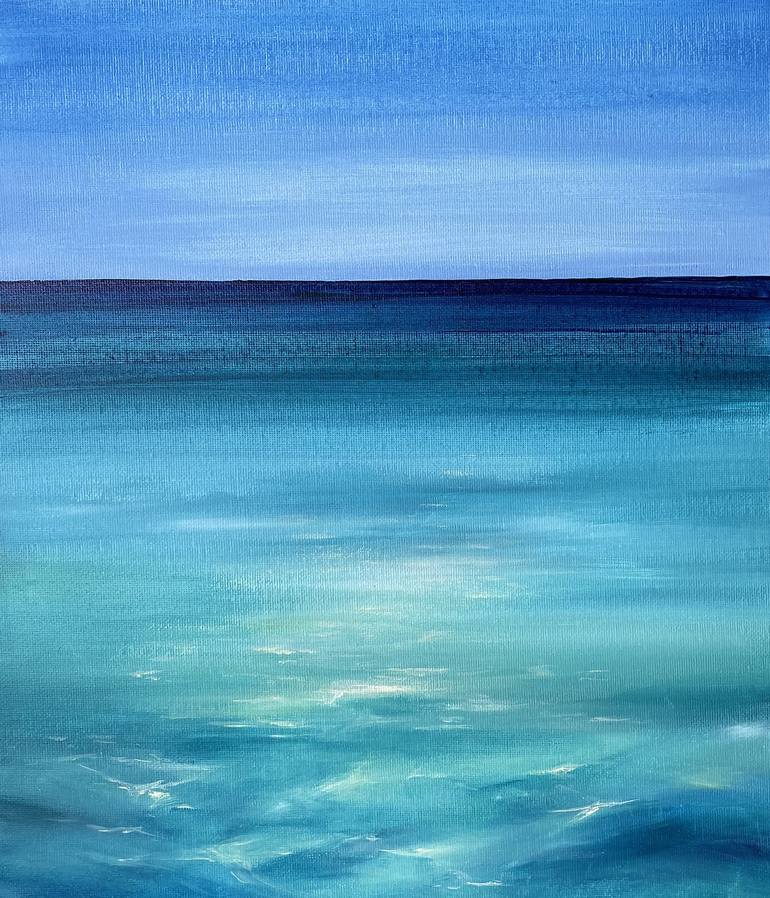 Turquoise Water Painting By Elena Molchanova 