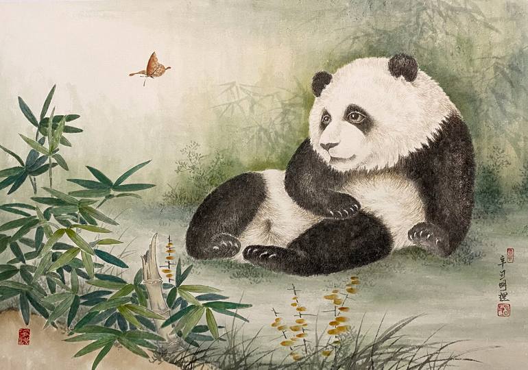 chinese panda painting