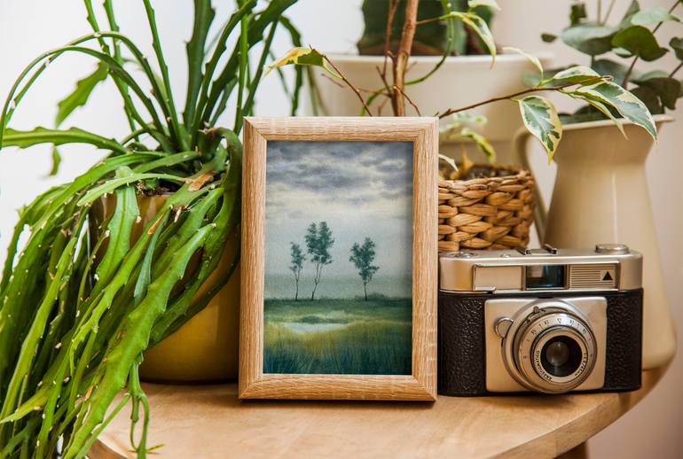 Original Illustration Landscape Painting by Aleksandra Smirnova