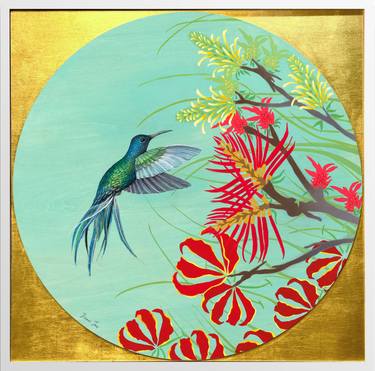 Original Art Deco Nature Painting by Deborah Jones
