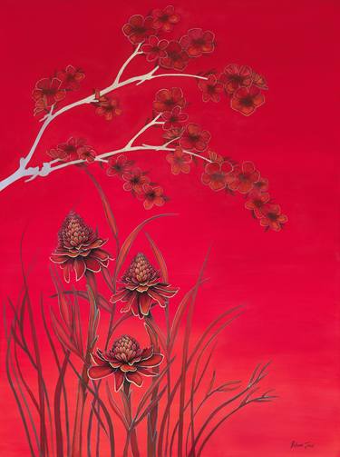 Original Conceptual Botanic Paintings by Deborah Jones