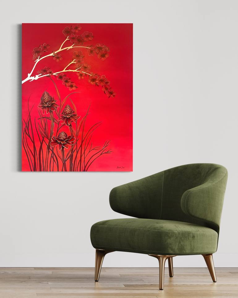 Original Conceptual Botanic Painting by Deborah Jones