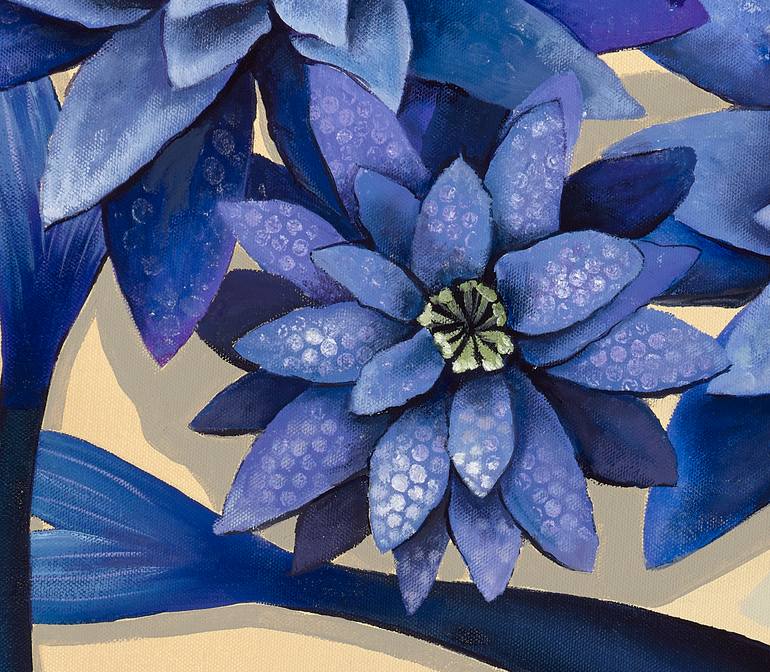 Original Art Deco Nature Painting by Deborah Jones