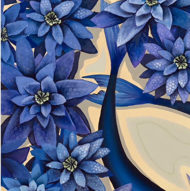 Original Art Deco Nature Painting by Deborah Jones