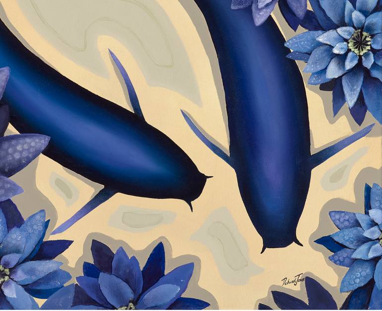 Original Art Deco Nature Painting by Deborah Jones