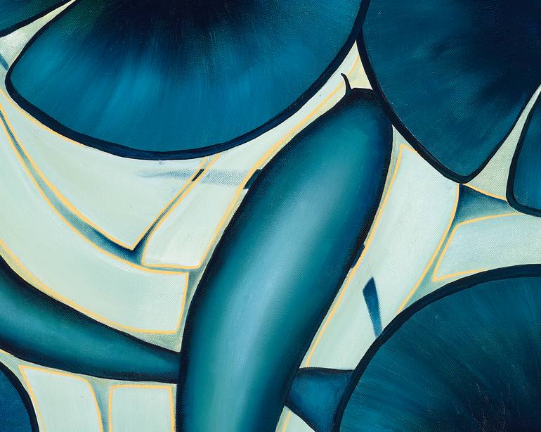 Original Art Deco Abstract Painting by Deborah Jones