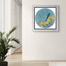 Artwork in situ with black mount