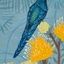 Detail of oil painted bird