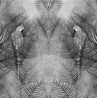 Double Parrot Black & White image