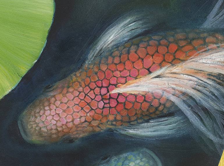 Original Art Deco Fish Painting by Deborah Jones