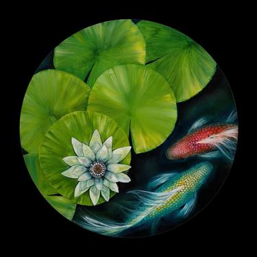 Lily On The Pond - Acrylic Glass Orb Limited Edition thumb
