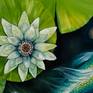 Detail in the print of the lily