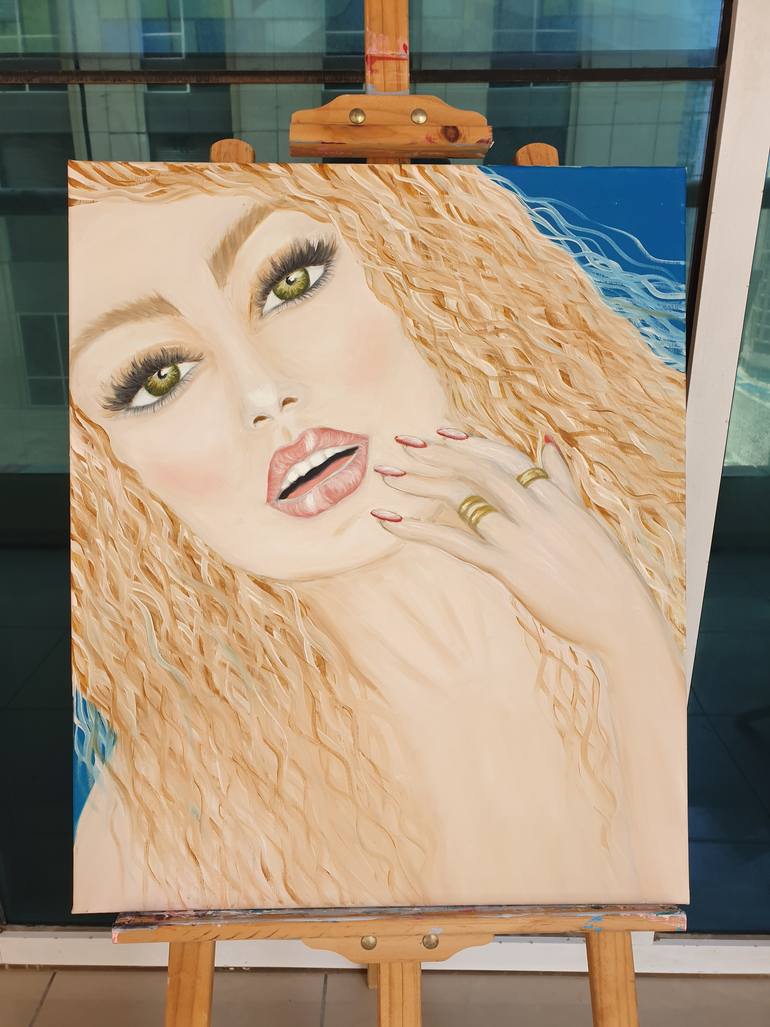 Original Expressionism People Painting by Lili Bell