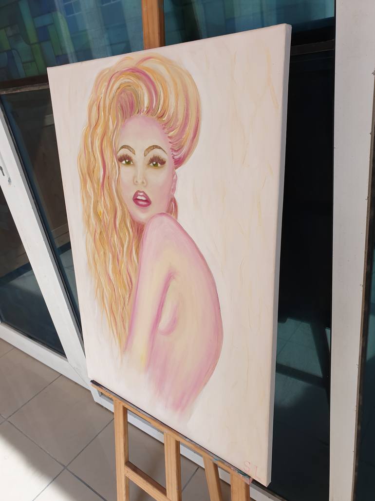 Original Expressionism Nude Painting by Lili Bell