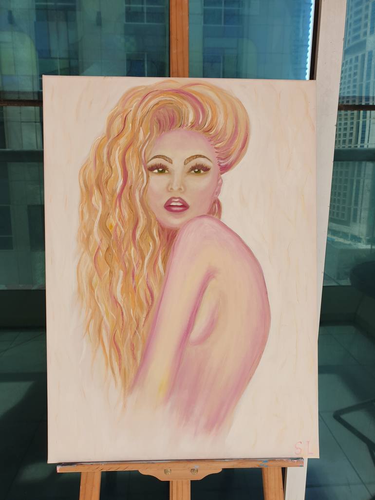 Original Expressionism Nude Painting by Lili Bell