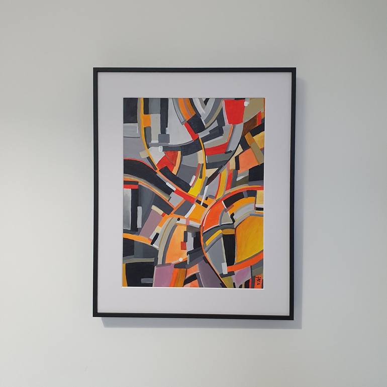 Original Abstract Painting by Henry Bartonnier