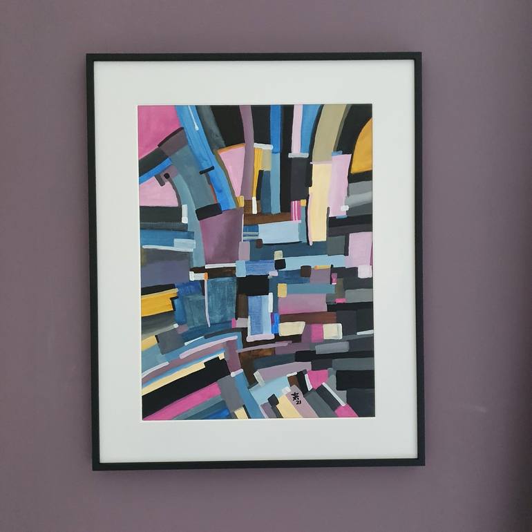 Original Abstract Painting by Henry Bartonnier