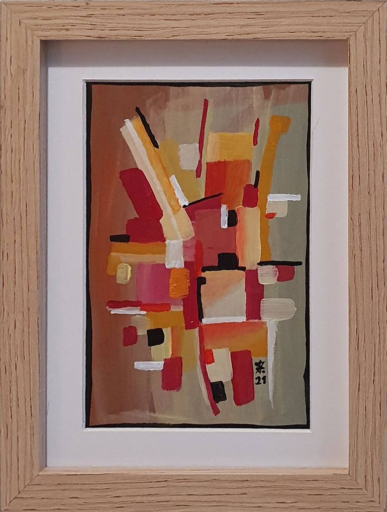 Original Abstract Painting by Henry Bartonnier