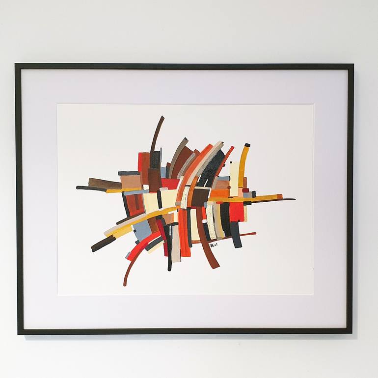 Original Abstract Painting by Henry Bartonnier
