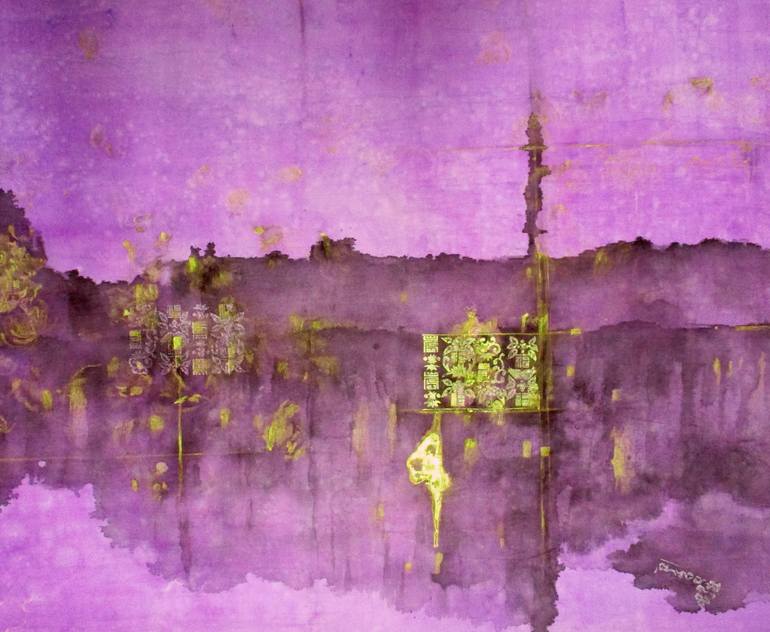 Original Abstract Cities Painting by Jaehee Yoo