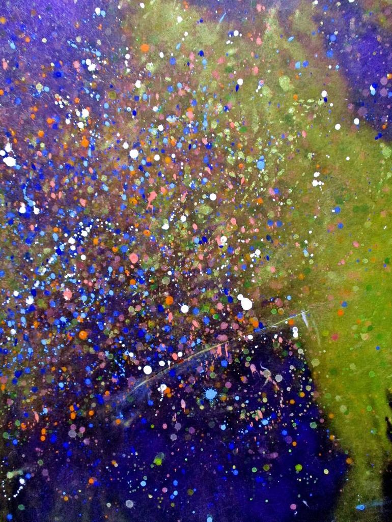 Original Abstract Outer Space Painting by Jaehee Yoo