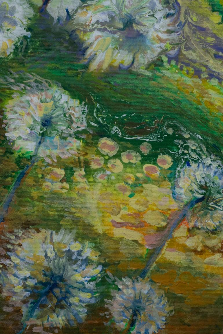 Original Abstract Floral Painting by Marina Gromova