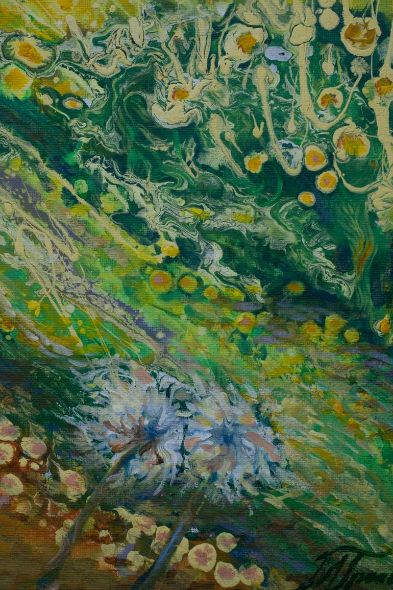 Original Abstract Floral Painting by Marina Gromova