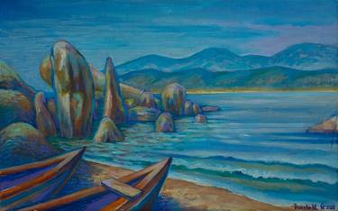 Print of Seascape Paintings by Marina Gromova