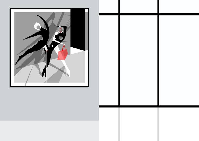 Original Abstract Expressionism Nude Digital by Simon Fleeman