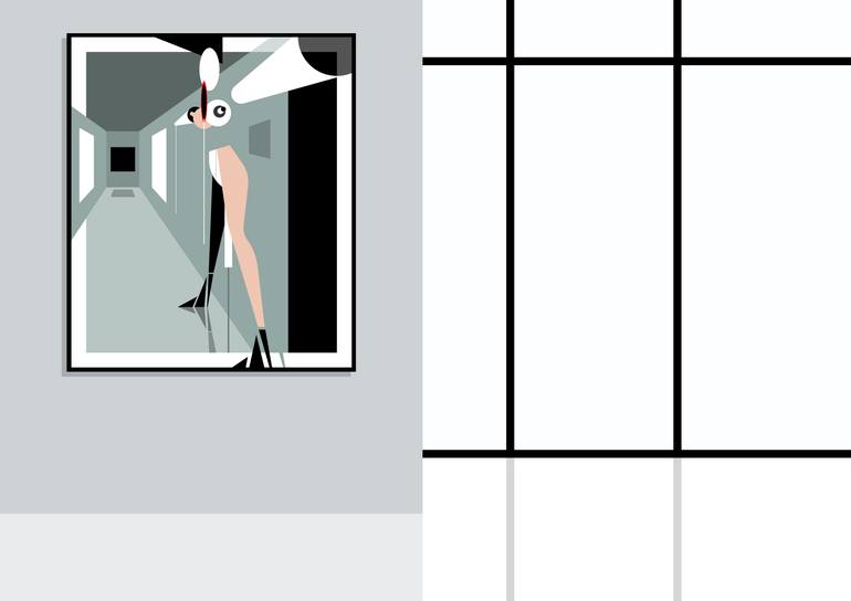 Original Abstract Expressionism Erotic Digital by Simon Fleeman