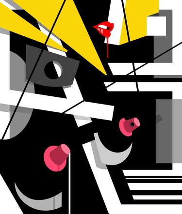 Original Abstract Expressionism Erotic Digital by Simon Fleeman