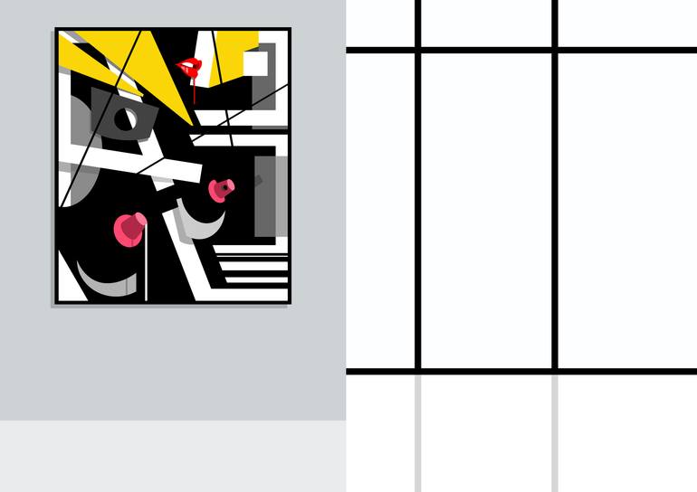 Original Abstract Expressionism Erotic Digital by Simon Fleeman