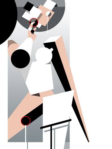 Original Abstract Expressionism Erotic Digital by Simon Fleeman