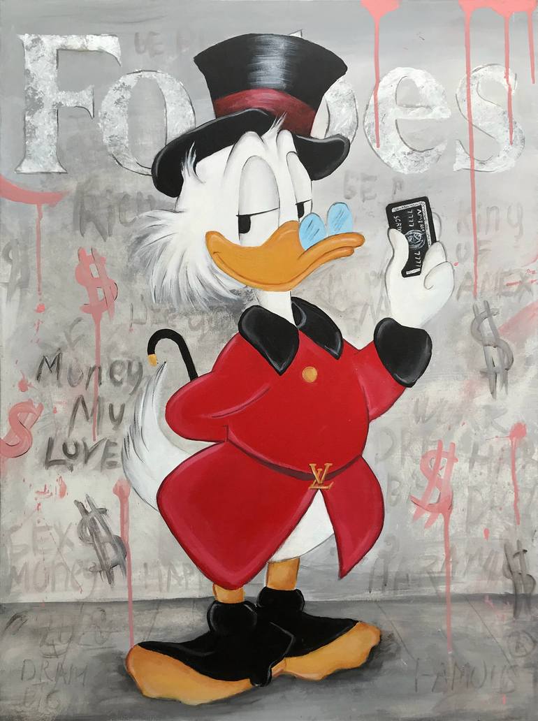 Scrooge McDuck - Louis Vuitton II - Artash Hakobyan - Acrylic on Canvas