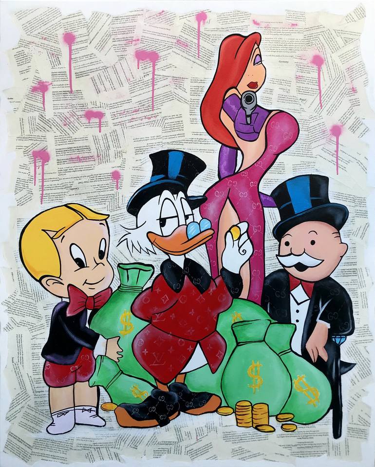 Scrooge McDuck - Louis Vuitton II - Artash Hakobyan - Acrylic on Canvas