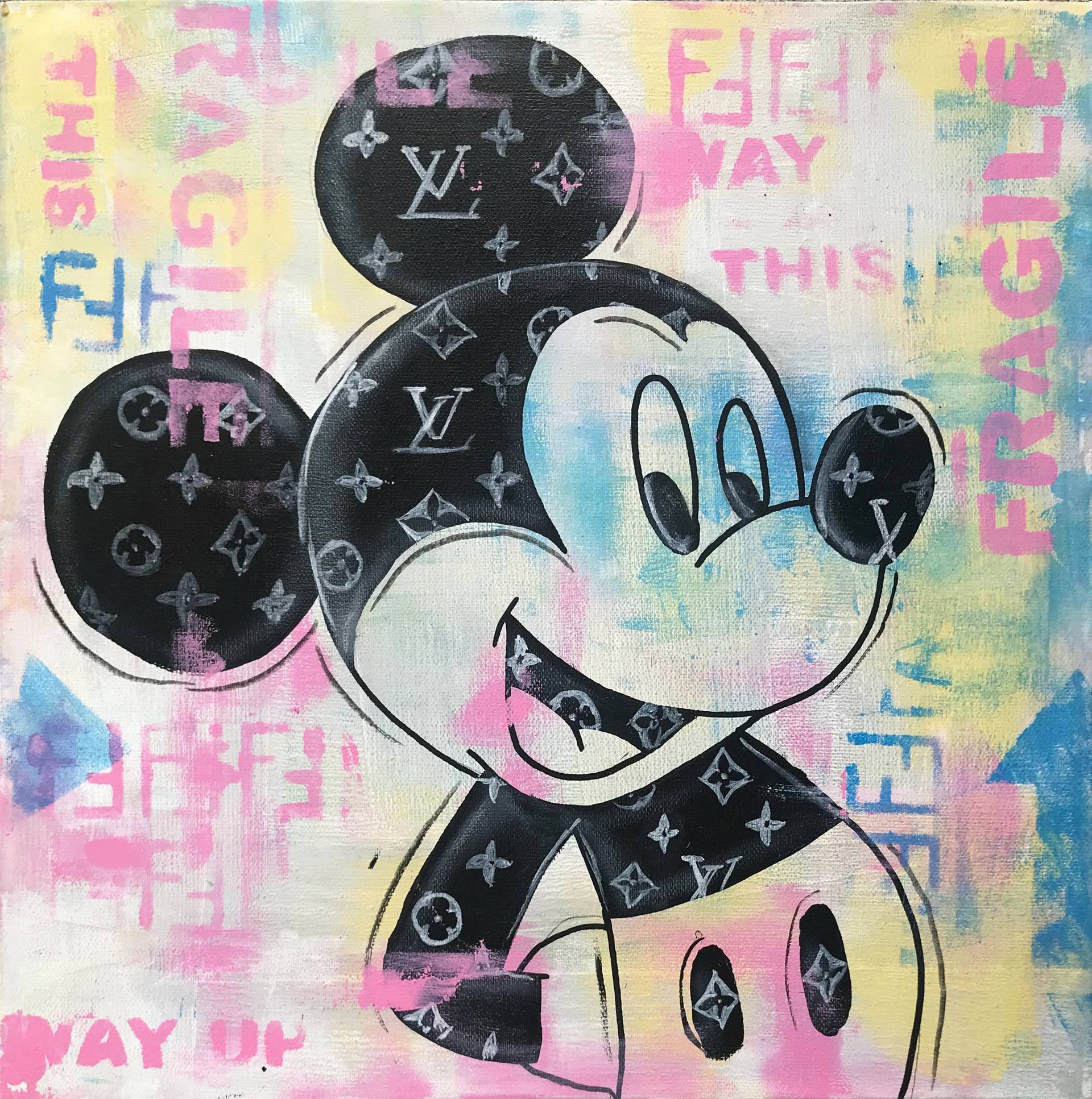 Mickey Mouse Vintage Louis Vuitton, Painting by Lex