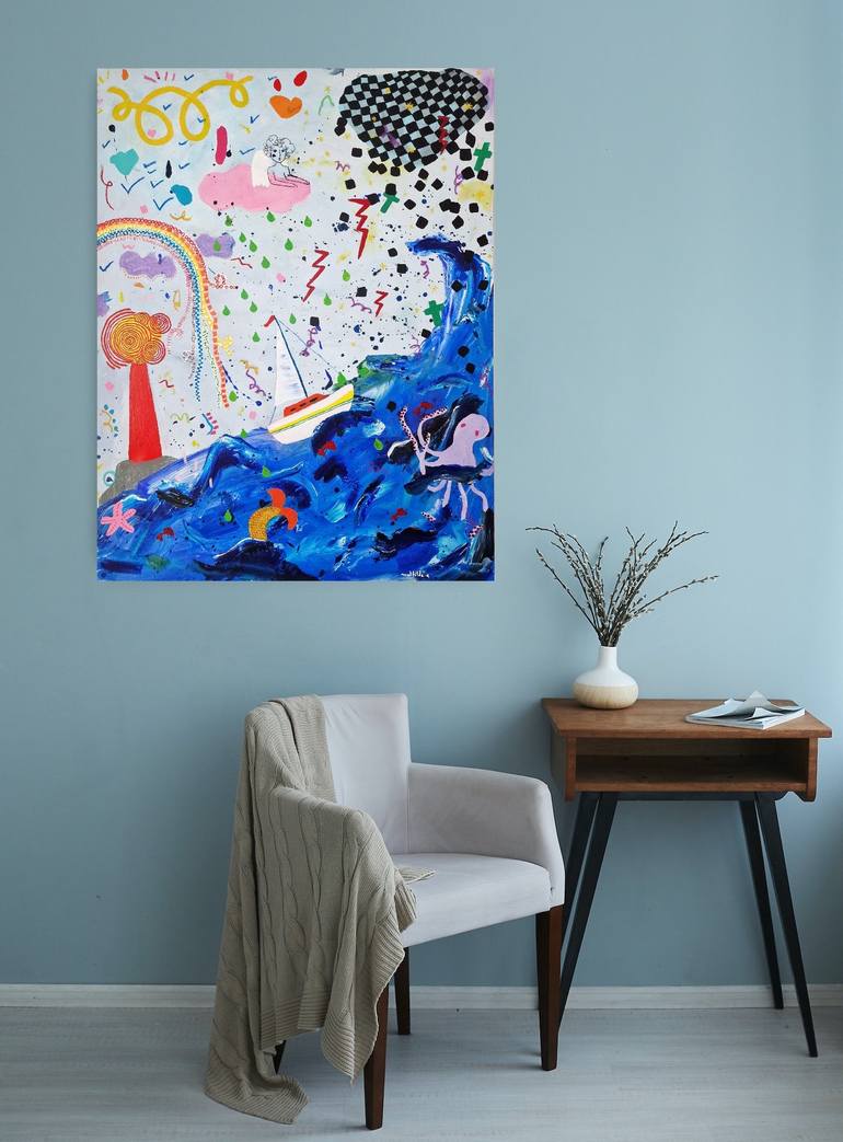 Original Abstract Painting by Mathilde Arthaud