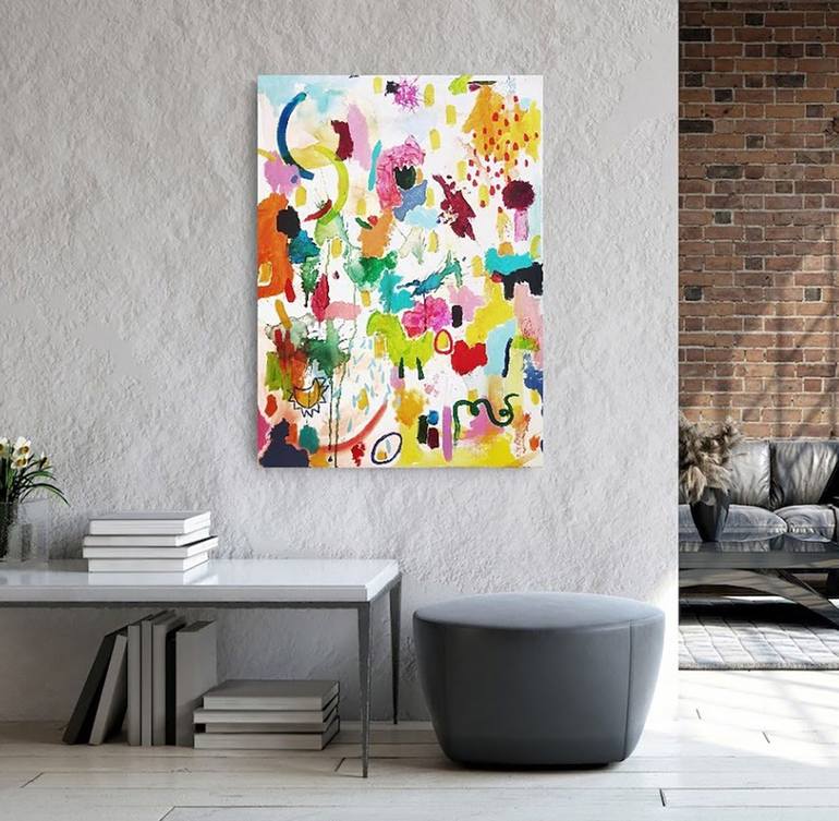 Original Abstract Expressionism Abstract Painting by Mathilde Arthaud