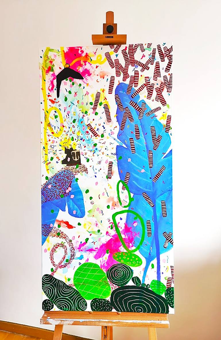 Original Abstract Expressionism Abstract Painting by Mathilde Arthaud