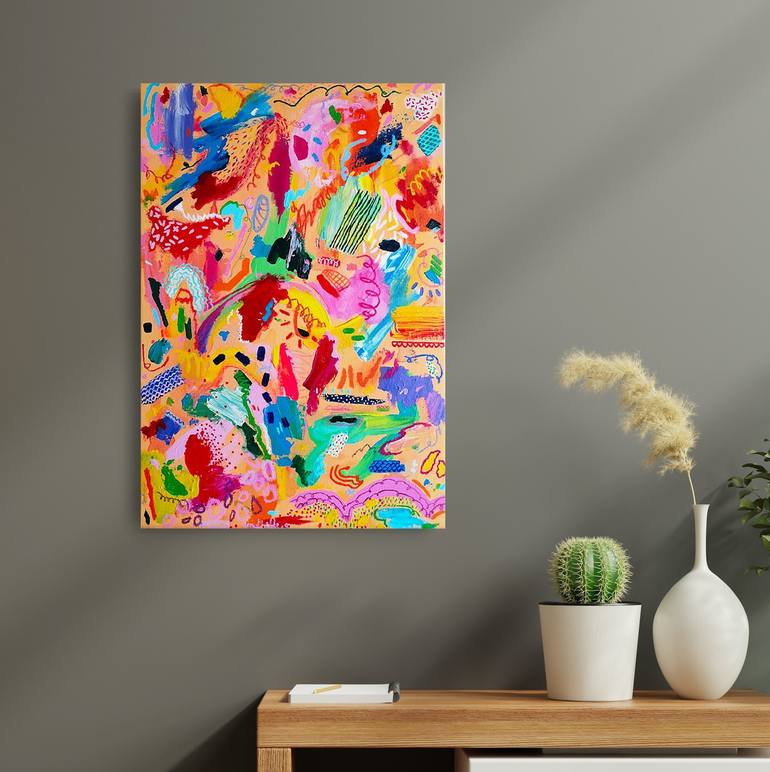 Original Abstract Expressionism Abstract Painting by Mathilde Arthaud