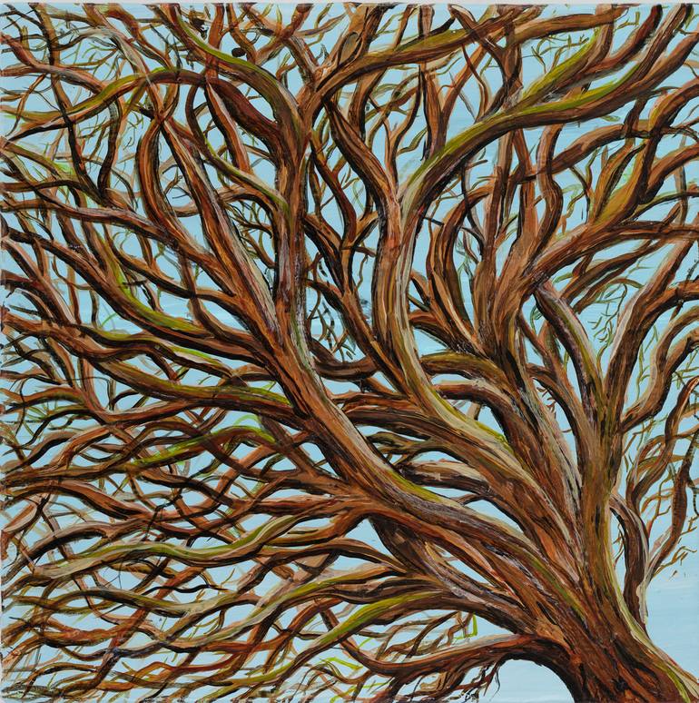 Original Tree Painting by Roxene Rockwell