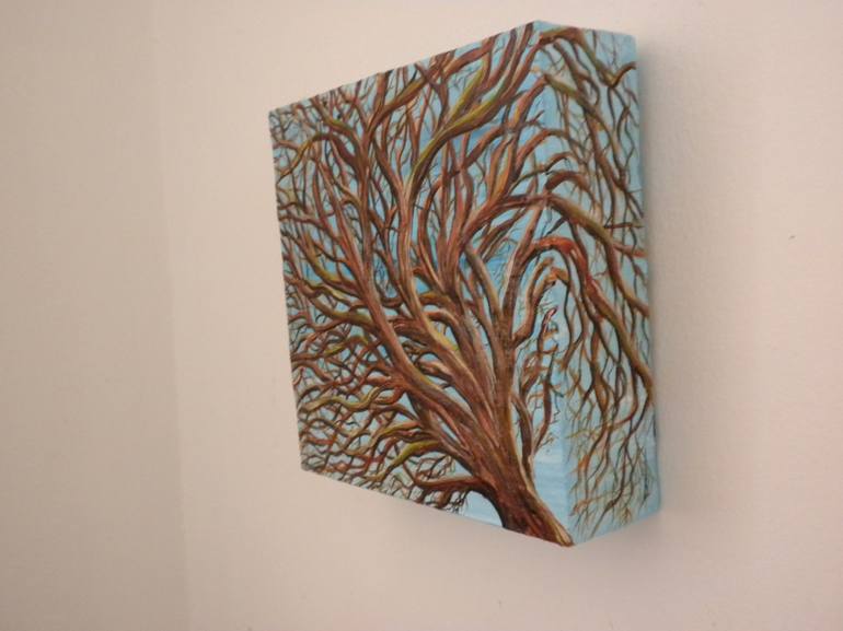 Original Fine Art Tree Painting by Roxene Rockwell