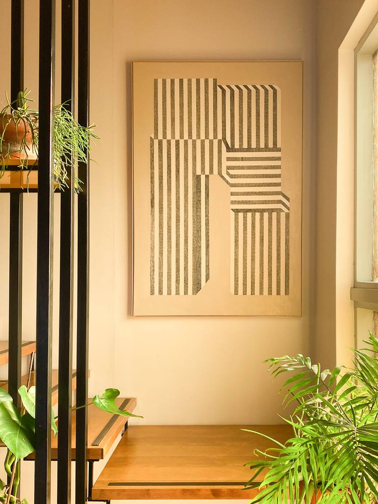 Original Geometric Abstract Painting by Aina Melis