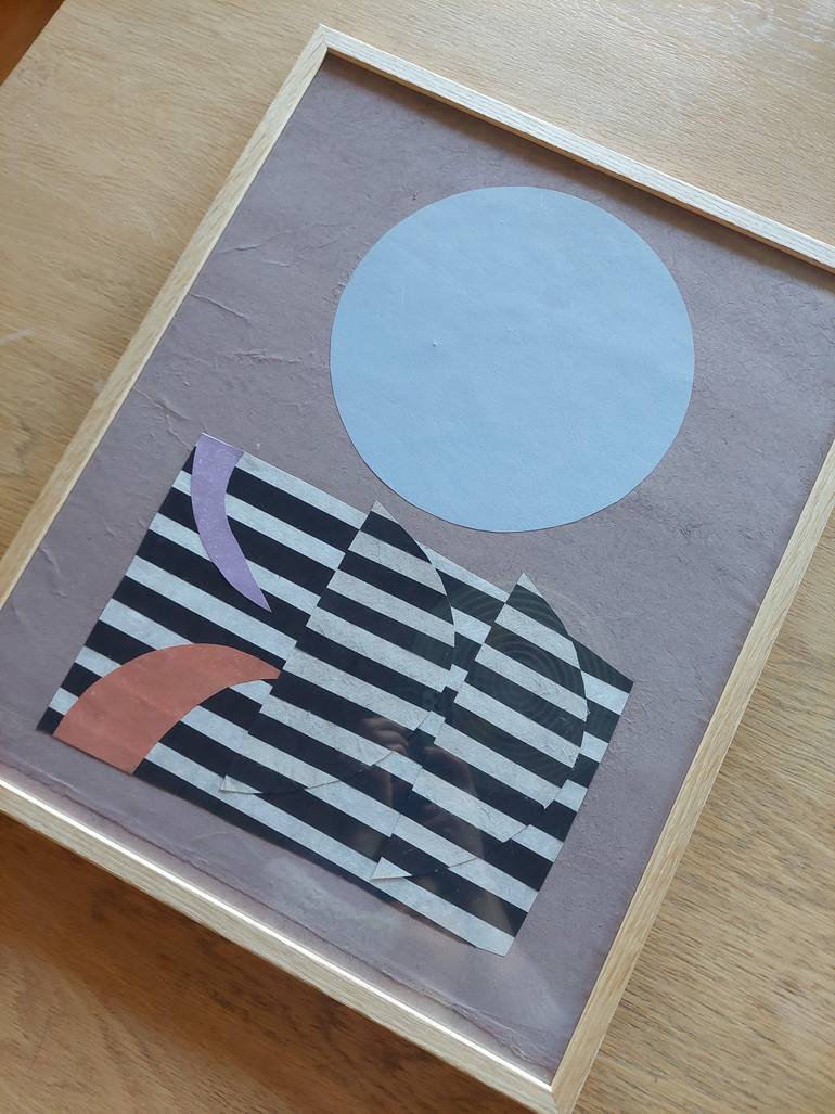 Original Bauhaus Abstract Collage by Ana Maria Melis Lopez