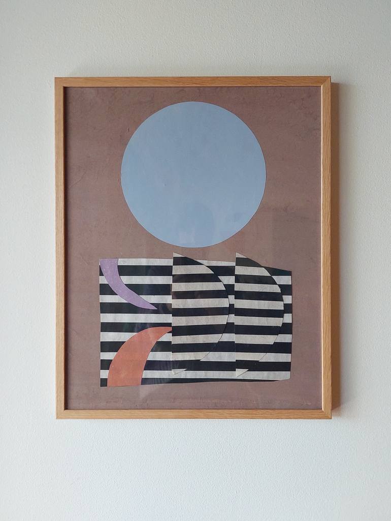 Original Bauhaus Abstract Collage by Ana Maria Melis Lopez