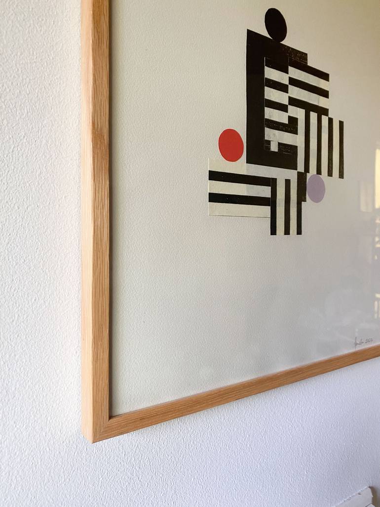 Original Bauhaus Abstract Collage by Aina Melis