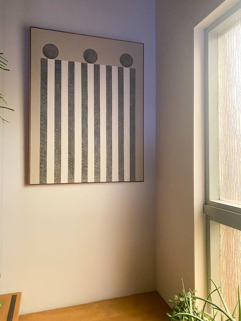 Original Bauhaus Abstract Painting by Aina Melis