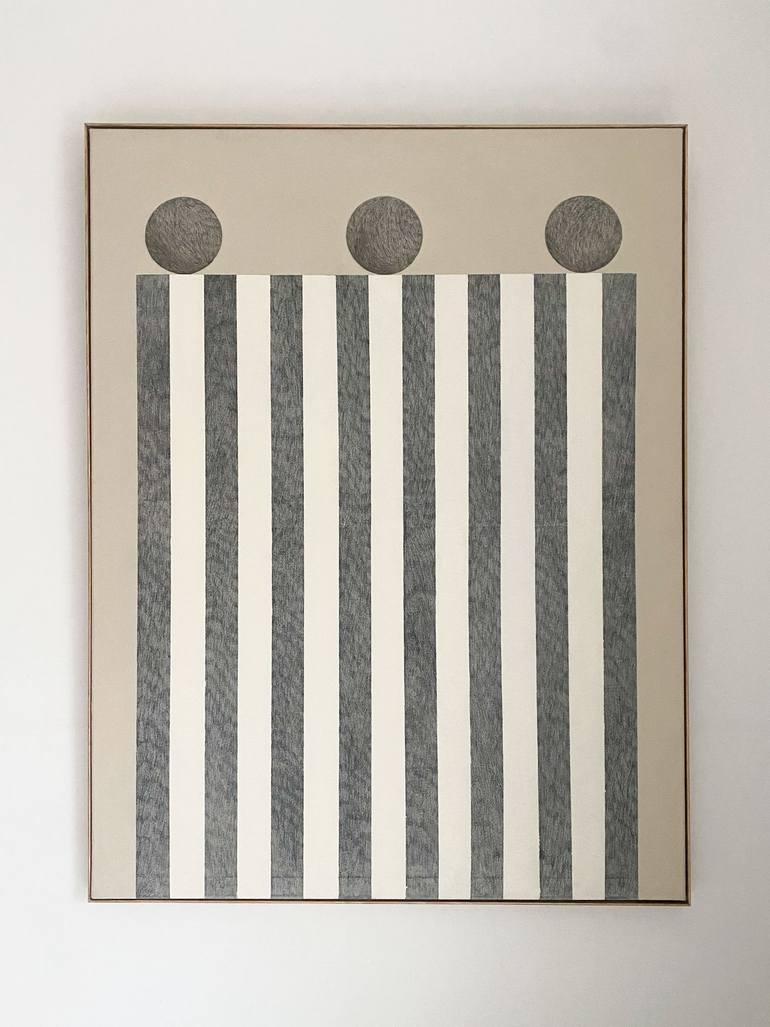 Original Bauhaus Abstract Painting by Aina Melis